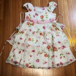 Basic Editions, Girls Flower Print Dress, Size 7/8